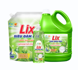Nước Rửa Chén Lix Siêu Đậm Đặc Hương Trà Xanh